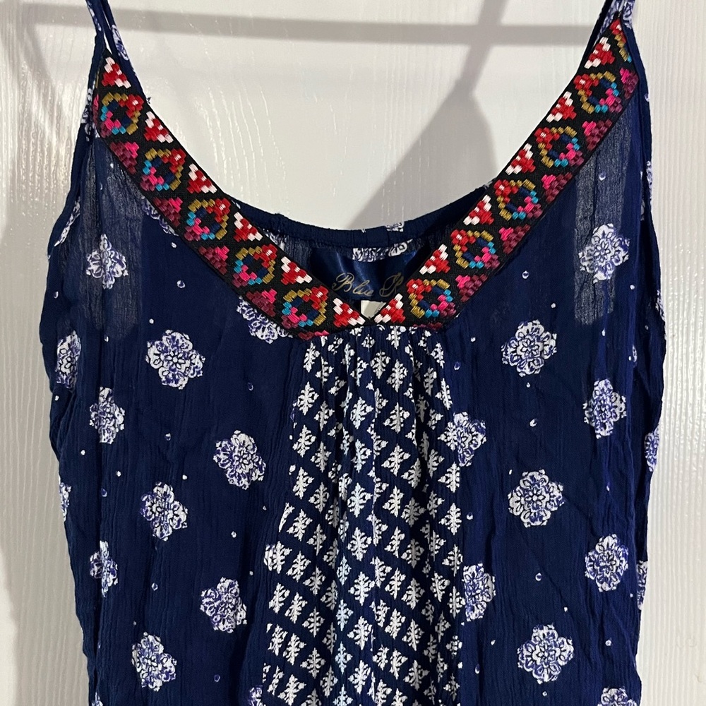Blue Rain Navy Patterned Camisole - image 2